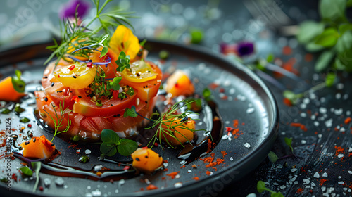 Exquisite dish, creative restaurant meal concept, haute couture food