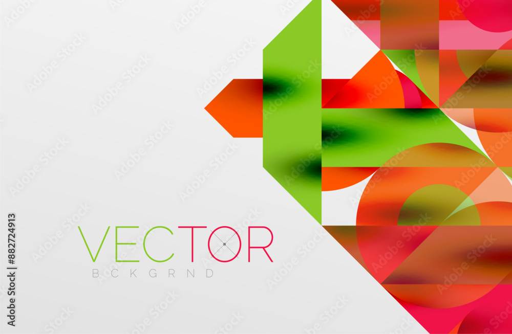 Circles and shadows. Colorful round elements with triangles, semi circles and other shapes. Vector Illustration For Wallpaper, Banner, Background, Card, Book Illustration, landing page Circles and shadows. Colorful round elements with triangles, semi circles and other shapes. Vector Illustration For Wallpaper, Banner, Background, Card, Book Illustration, landing page