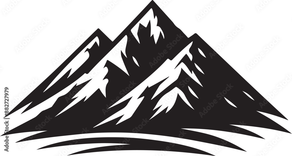 Fototapeta premium illustration of a mountain