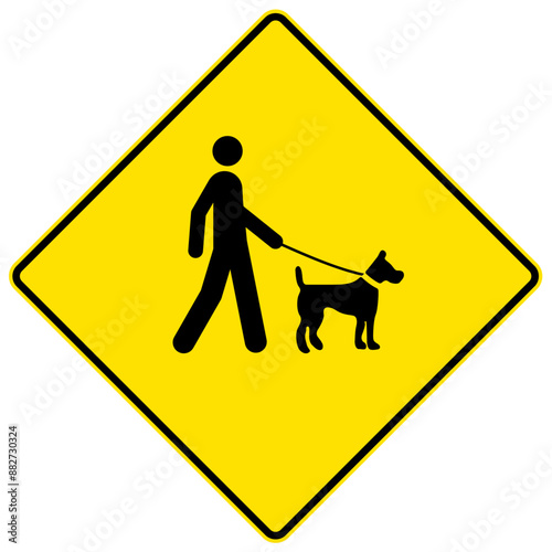 Dog walk sign