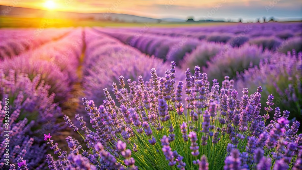 Fields of lavender with blooming blossoms through the air, lavender, fields, blossoms, soothing, scent, gentle, breeze Fields of lavender with blooming blossoms through the air, lavender, fields, blossoms, soothing, scent, gentle, breeze