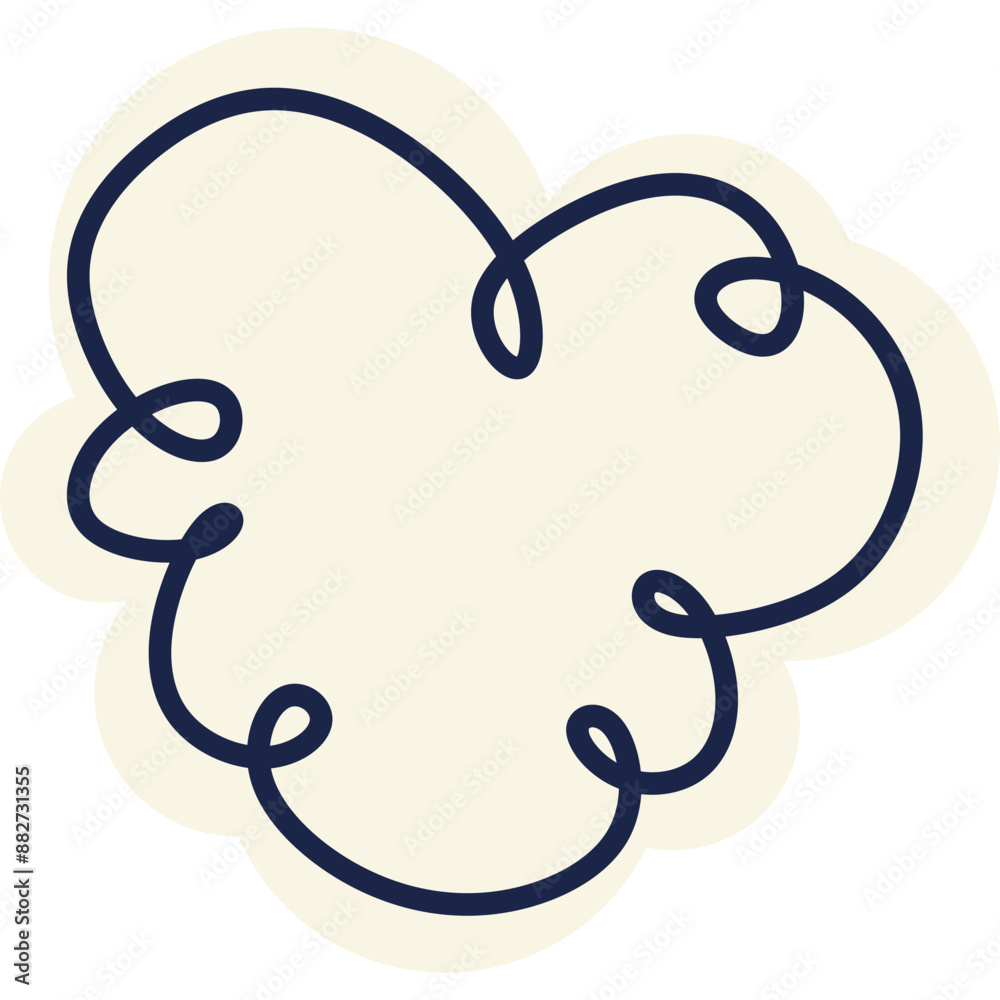 Fototapeta premium Hand Drawn Cloud Crayon