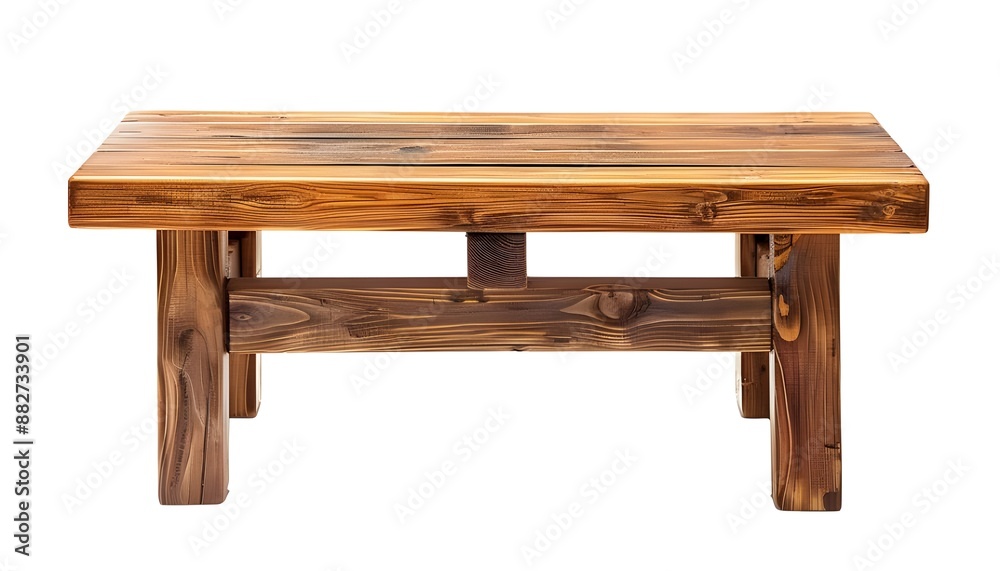 Modern brown wooden table isolated on white background Modern brown wooden table isolated on white background