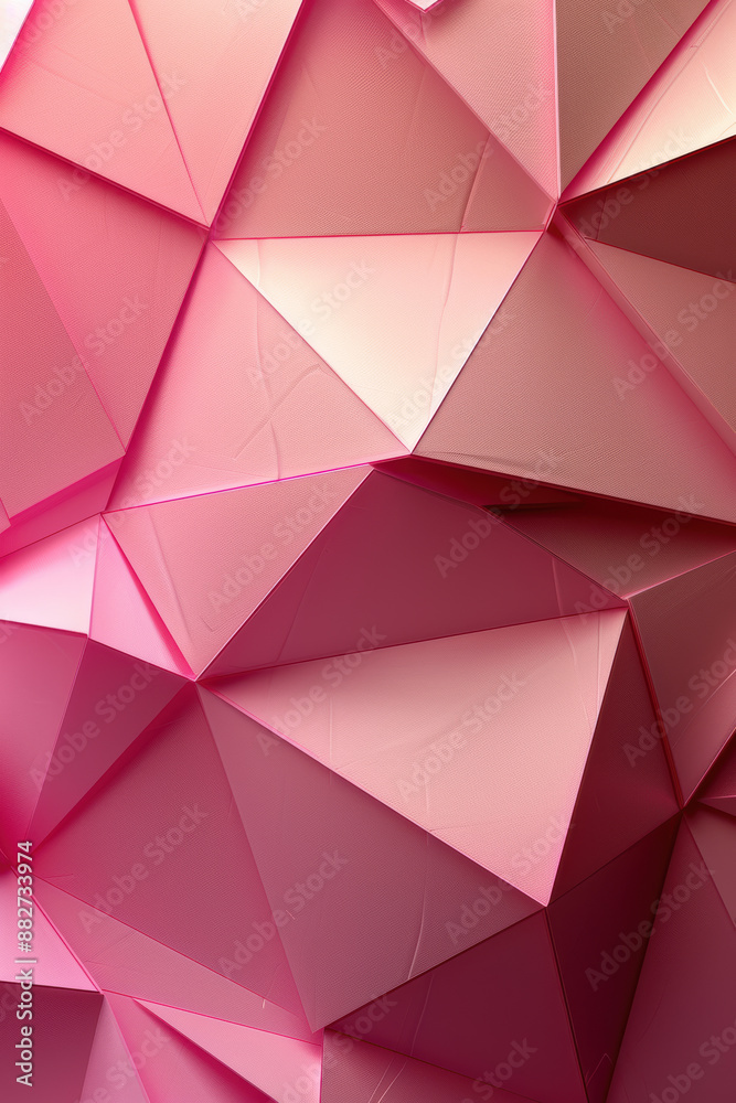 Obraz premium Pink Geometric Shapes on Background