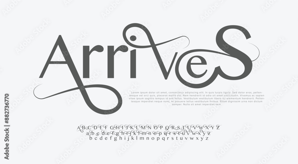 Arrives, vector modern abstract digital alphabet font minimal technology typography creative logo design urban sport fashion Arrives, vector modern abstract digital alphabet font minimal technology typography creative logo design urban sport fashion