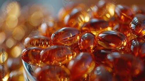 Fish oil capsules in a jar © kura