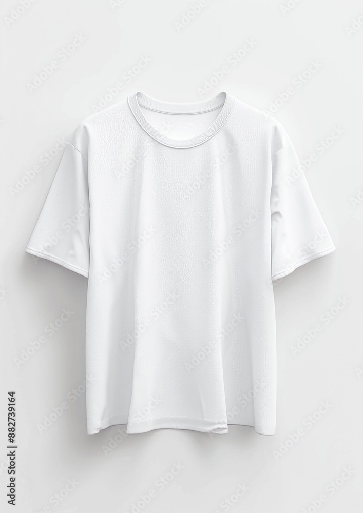 T-shirt mockup on white background for brand advertising, 3D render T-shirt mockup on white background for brand advertising, 3D render