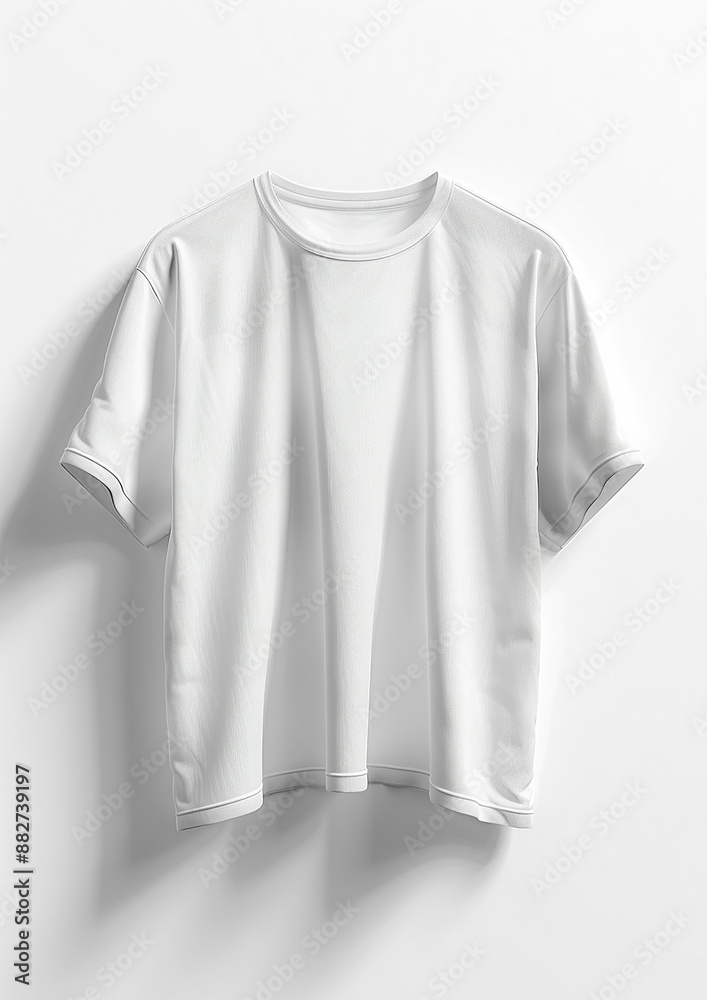 3D render T-shirt mockup for brand promotion on white background 3D render T-shirt mockup for brand promotion on white background