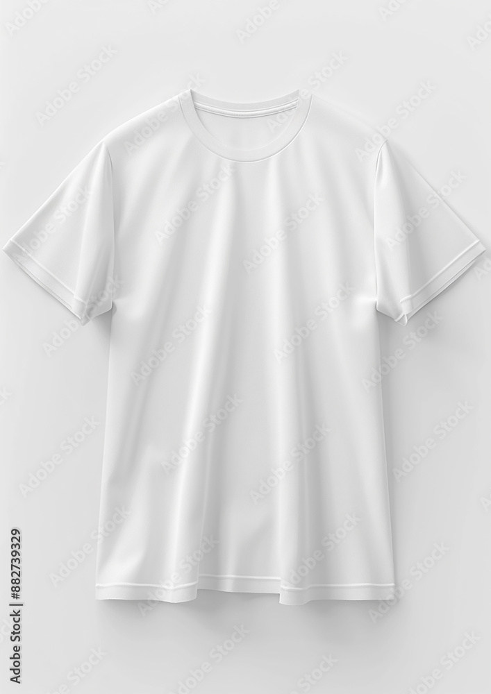 3D render of T-shirt mockup for brand promotion, on white background 3D render of T-shirt mockup for brand promotion, on white background