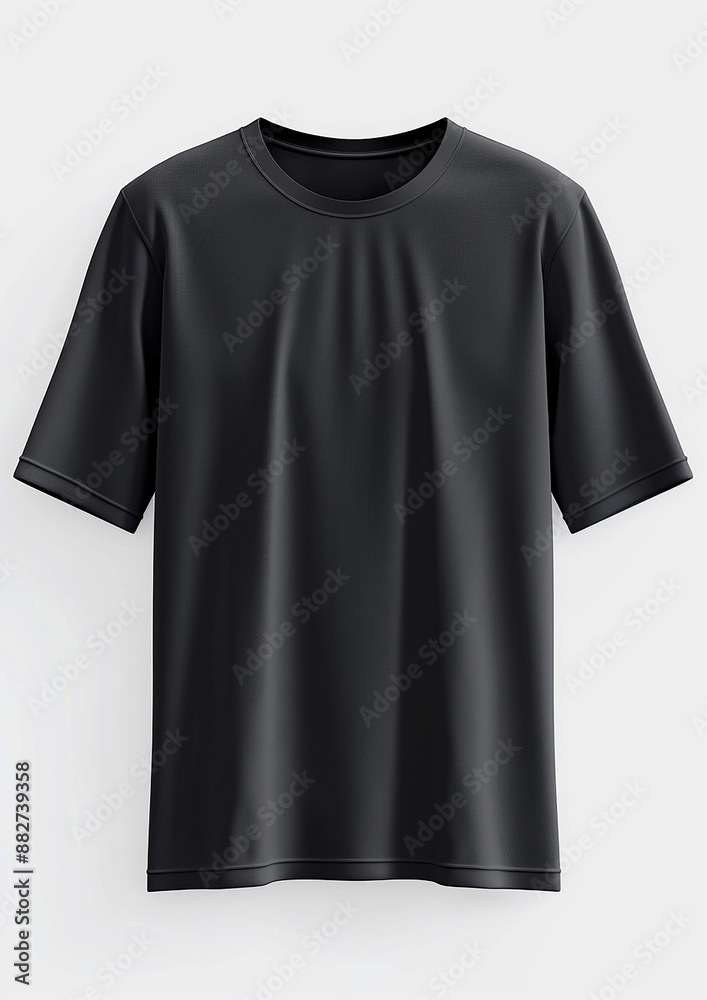 3D render T-shirt mockup on white background, ideal for brand advertising 3D render T-shirt mockup on white background, ideal for brand advertising