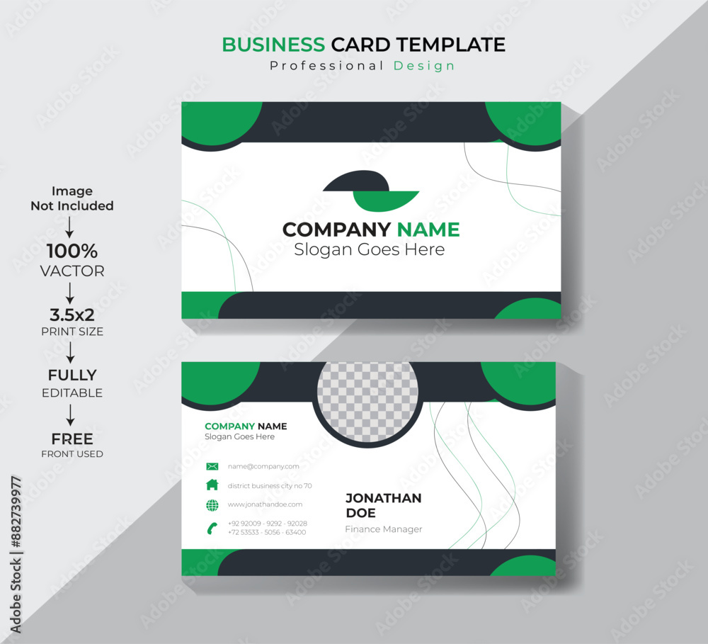 Modern and professional business card template design Modern and professional business card template design