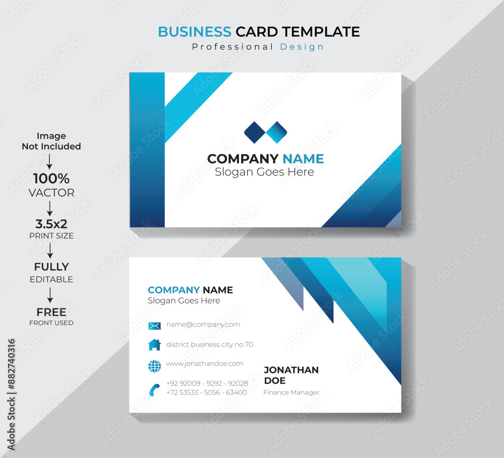 Fototapeta premium Modern and professional business card template design