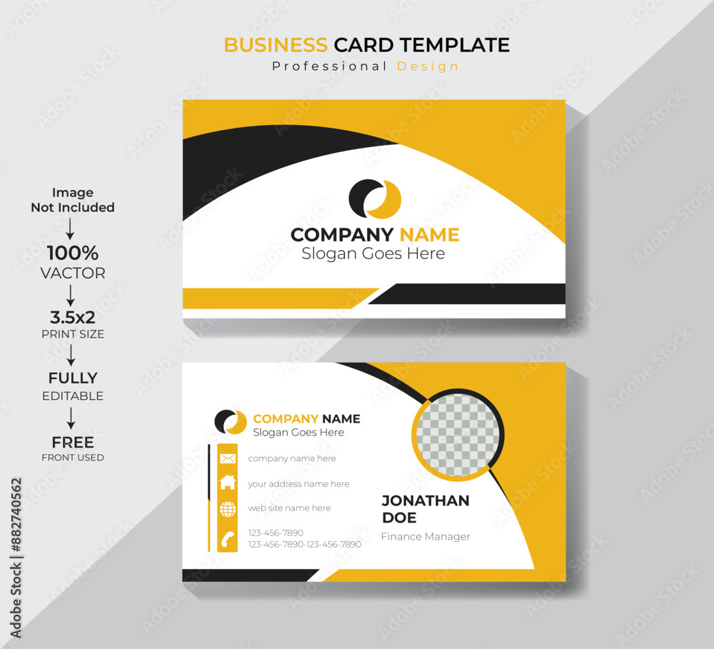 Modern and professional business card template design Modern and professional business card template design