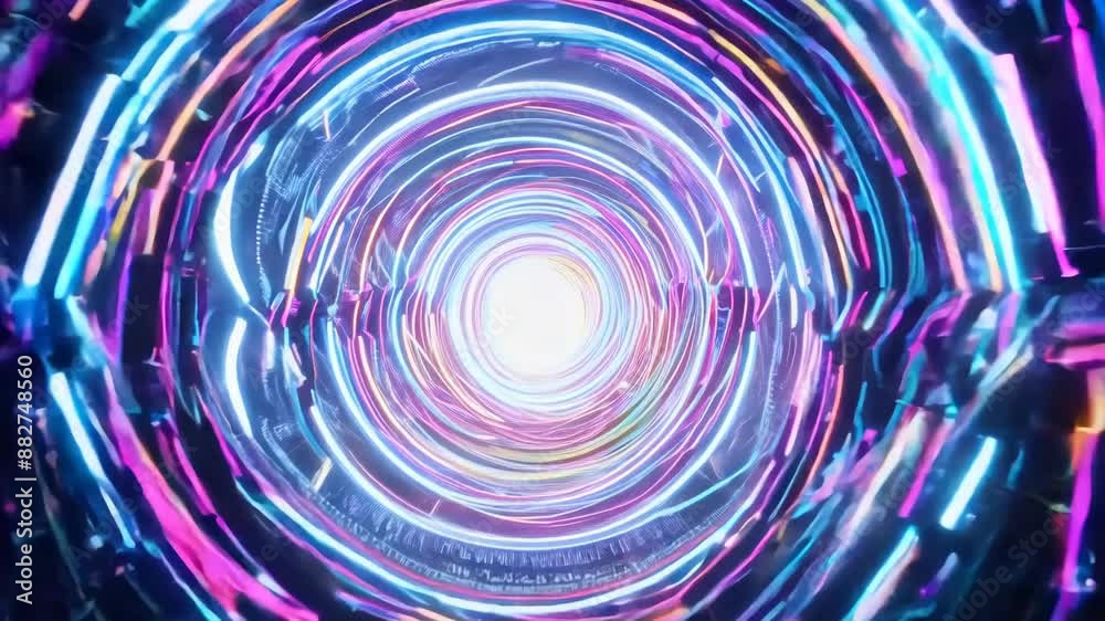 Vibrant Neon Tunnel Abstract Vibrant Neon Tunnel Abstract