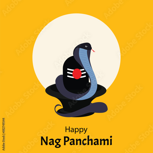 Happy Nag Panchami Indian Festival Celebration 