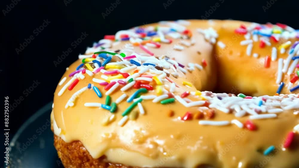 Close-up of a Sprinkled Donut Close-up of a Sprinkled Donut