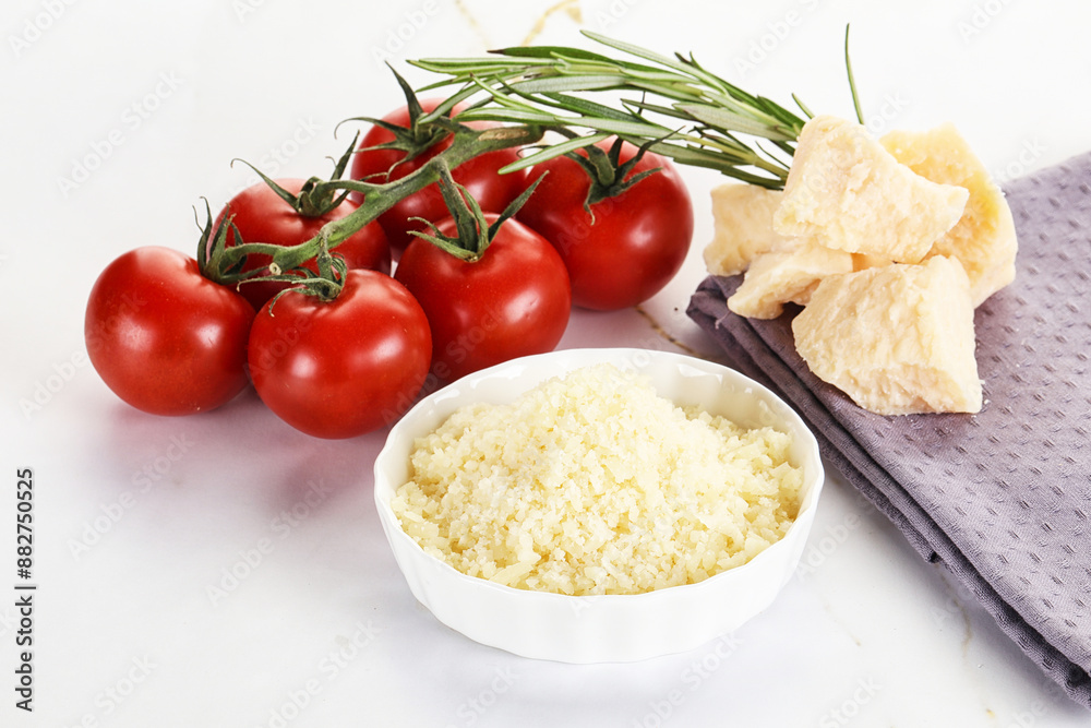 Shredded Italian hard parmesan cheese Shredded Italian hard parmesan cheese