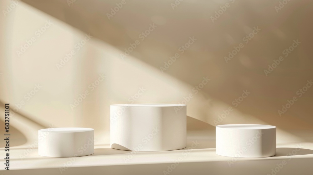 White Podiums in Sunlight White Podiums in Sunlight