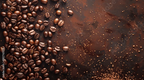 Abstrack background with coffee beans