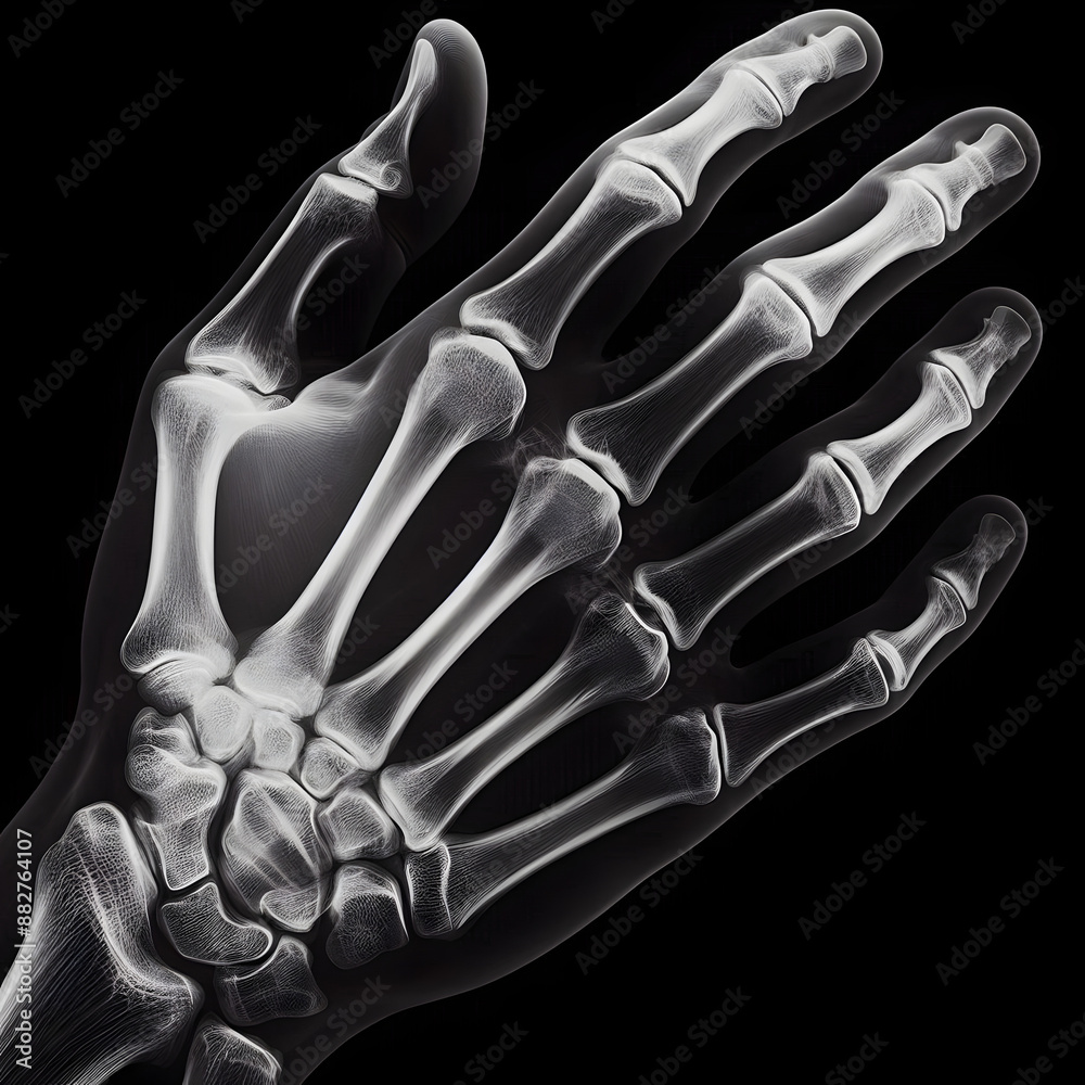 X ray Of Hand Bones The Human Hand Showcasing The Detailed Bone X ray Of Hand Bones The Human Hand Showcasing The Detailed Bone
