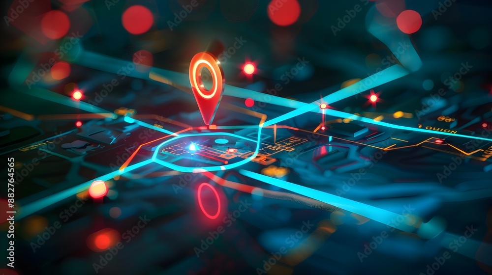 Real-Time Digital Map Tracking Delivery Order Movements with Geolocation Technology