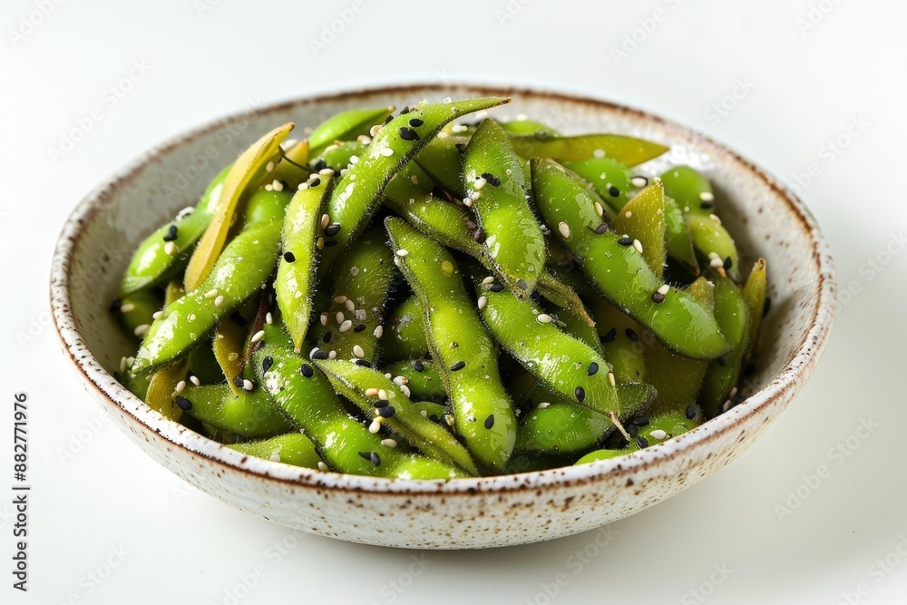 Delicious Dry Roasted Edamame with Black Sesame Seeds Delicious Dry Roasted Edamame with Black Sesame Seeds