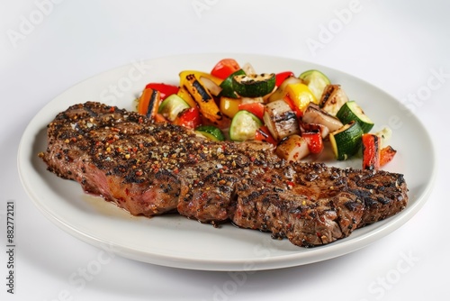 Exquisitely Seasoned London Broil and Crisp Grilled Veggies