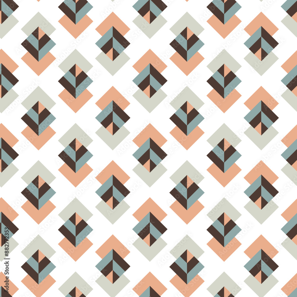 Seasonal Tessellation Autumn Diamond Pattern Art. This seamless design is ideal for use in digital and print media, including textiles, wallpapers, and stationery Seasonal Tessellation Autumn Diamond Pattern Art. This seamless design is ideal for use in digital and print media, including textiles, wallpapers, and stationery