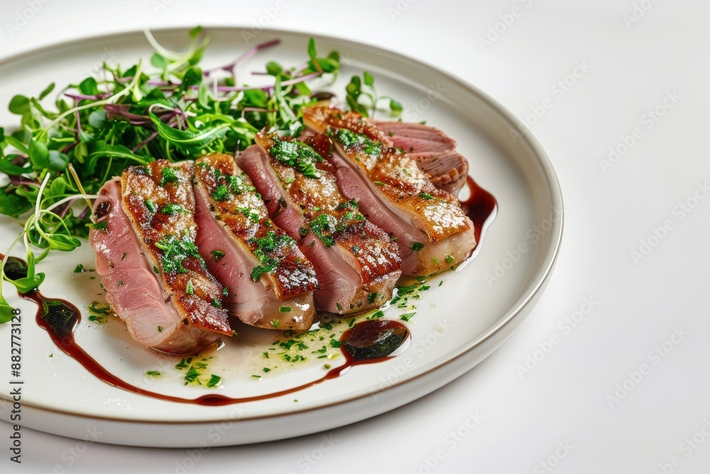 Scrumptious Duck Breast with Green Peppercorn Sauce and Balsamic Drizzle Scrumptious Duck Breast with Green Peppercorn Sauce and Balsamic Drizzle