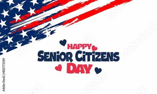 happy senior citizens day background template Holiday concept