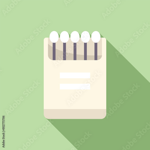 Matchbox with matches inside, ready to ignite a fire