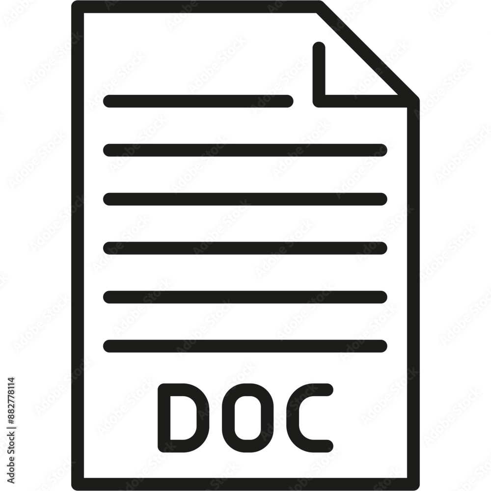 DOC Format File Icon DOC Format File Icon