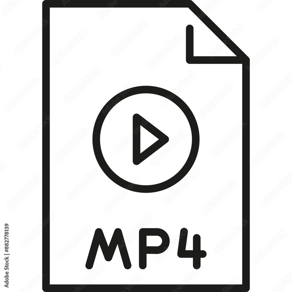MP4 Format File Icon MP4 Format File Icon