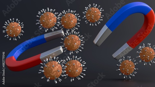 A 3D rendering of magnetic liposomes. These microscopic drug carriers are embedded with nanoparticles, allowing magnets to guide them to specific areas of the body.