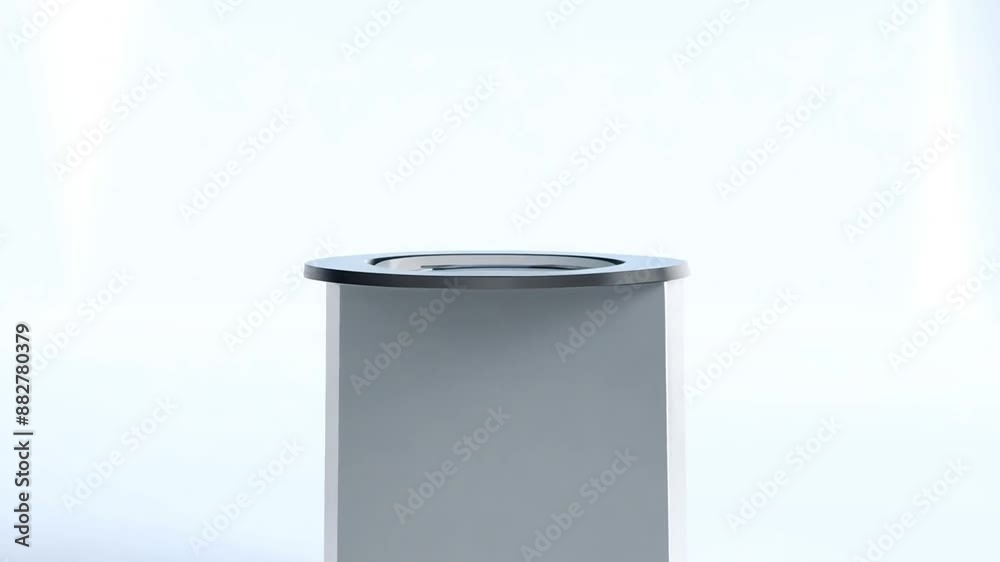 Stainless Steel Cylinder on White Background Generative AI