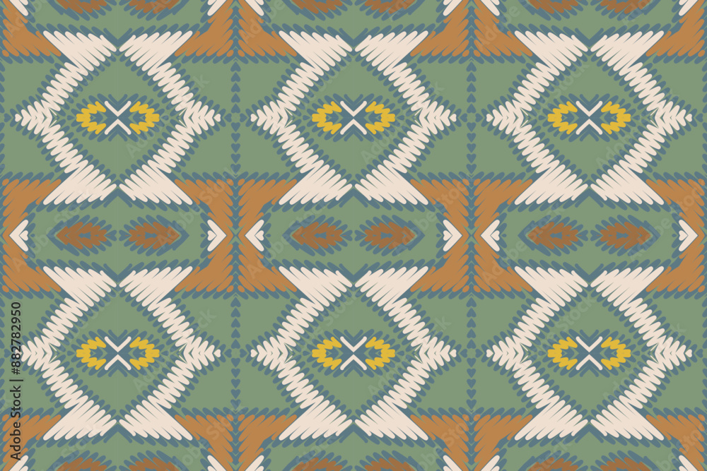 Abstract Ikat Art Seamless Pattern Folk Embroidery Aztec Geometric Art, Geometric Ethnic, African Ikat Paisley Embroidery. Navajo, Seamless Pattern Abstract Ikat Art Seamless Pattern Folk Embroidery Aztec Geometric Art, Geometric Ethnic, African Ikat Paisley Embroidery. Navajo, Seamless Pattern