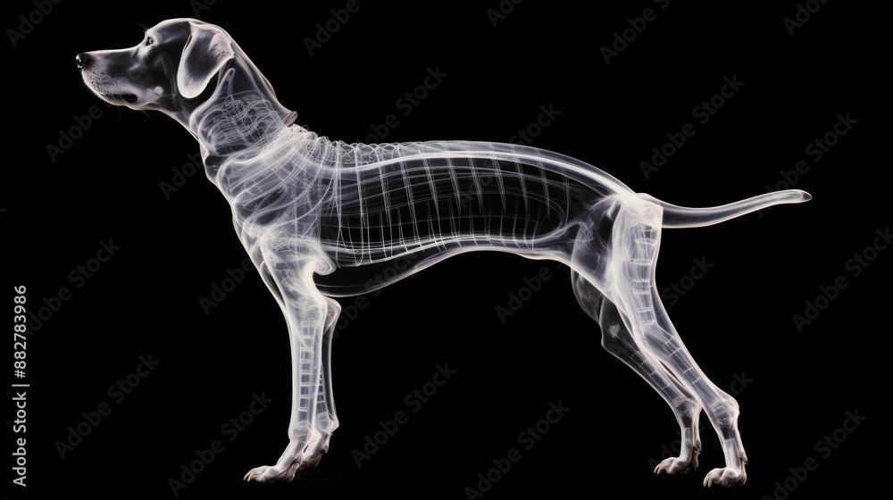 Fototapeta premium medical illustrations dog x ray