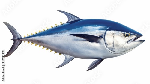 Blue Marlin Fish With Yellow Tips on Its Tail