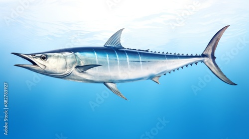 Blue Marlin Fish Swimming in the Ocean