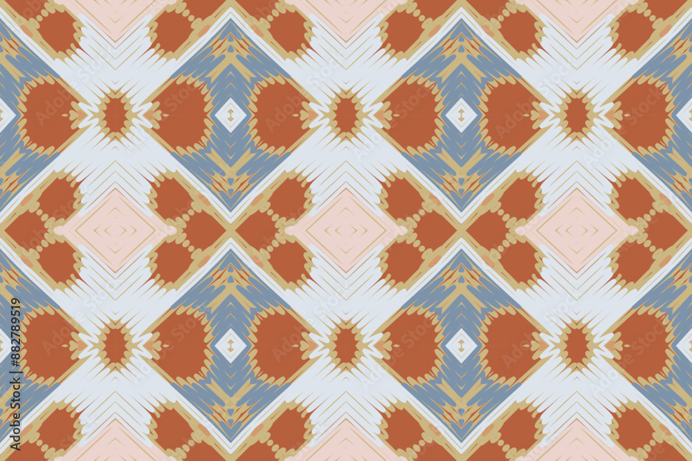 Abstract Ikat Art Seamless Pattern Folk Embroidery Aztec Geometric Art, Geometric Ethnic, African Ikat Paisley Embroidery. Navajo, Seamless Pattern Abstract Ikat Art Seamless Pattern Folk Embroidery Aztec Geometric Art, Geometric Ethnic, African Ikat Paisley Embroidery. Navajo, Seamless Pattern