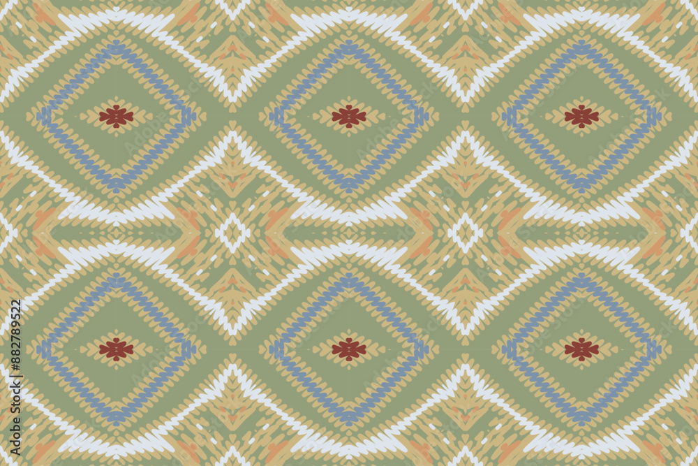 Abstract Ikat Art Seamless Pattern Folk Embroidery Aztec Geometric Art, Geometric Ethnic, African Ikat Paisley Embroidery. Navajo, Seamless Pattern Abstract Ikat Art Seamless Pattern Folk Embroidery Aztec Geometric Art, Geometric Ethnic, African Ikat Paisley Embroidery. Navajo, Seamless Pattern