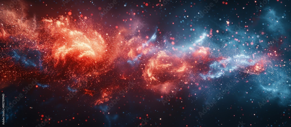 Colorful Nebulae in Deep Space With Glowing Stars Colorful Nebulae in Deep Space With Glowing Stars