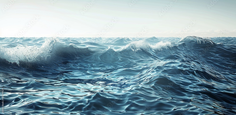 A Calm Sea With Gentle Waves on a Sunny Day A Calm Sea With Gentle Waves on a Sunny Day