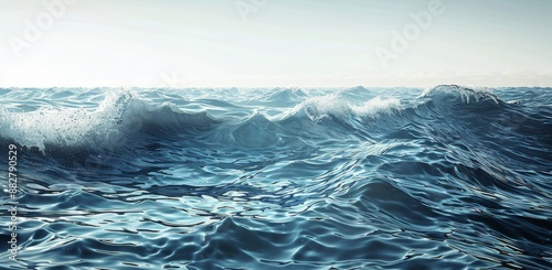 A Calm Sea With Gentle Waves on a Sunny Day