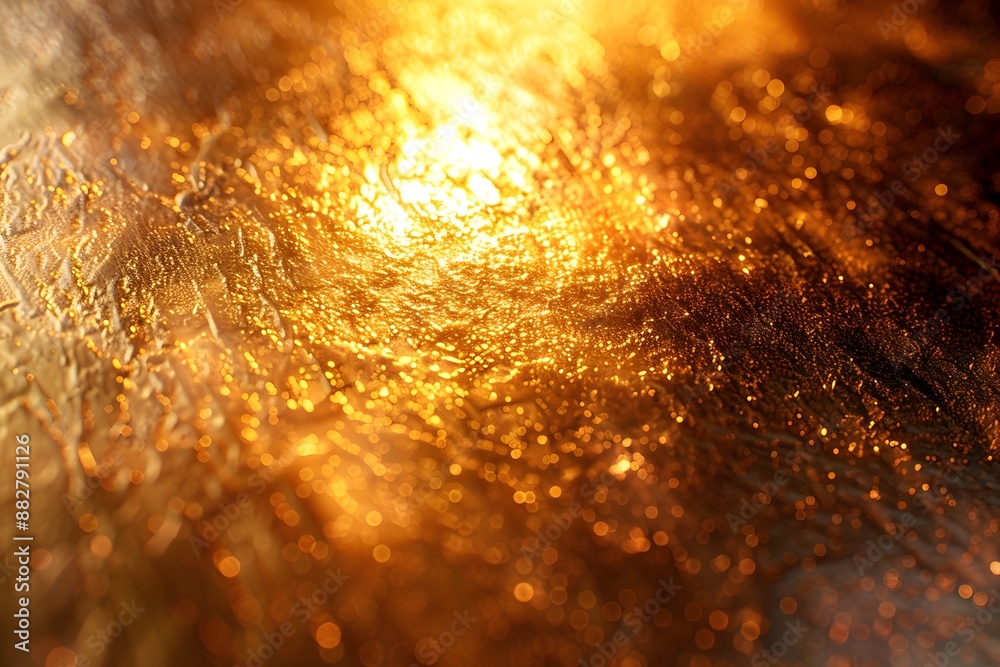 Close-Up of Shimmering Golden Texture Close-Up of Shimmering Golden Texture