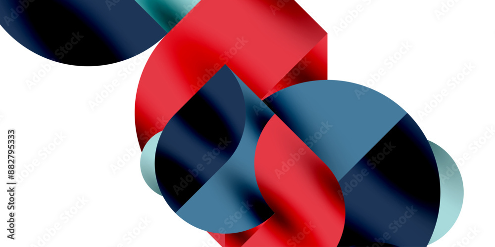 Tech minimal circular shapes geometric art. Vector modern circles Tech minimal circular shapes geometric art. Vector modern circles
