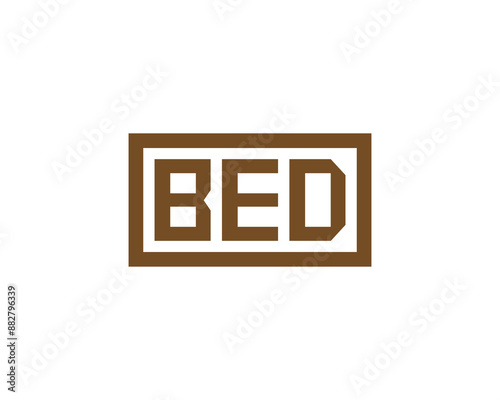 BED Logo design vector template. BED logo design.