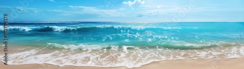 Gentle Ocean Waves Lapping at the Sandy Shore