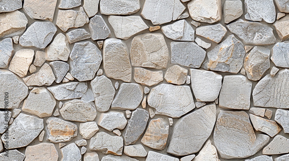 A textured stone wall made of various sizes of irregularly shaped rocks SEAMLESS PATTERN A textured stone wall made of various sizes of irregularly shaped rocks SEAMLESS PATTERN