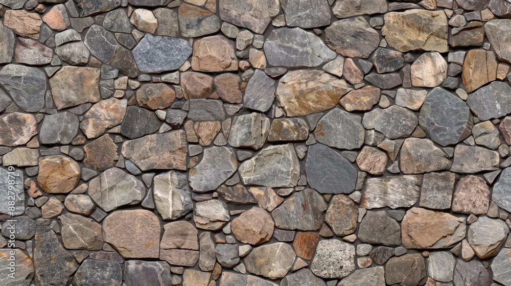 A textured stone wall made of various sizes of irregularly shaped rocks SEAMLESS PATTERN A textured stone wall made of various sizes of irregularly shaped rocks SEAMLESS PATTERN